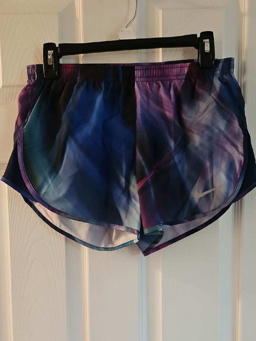 Nike Dri-Fit Running Women's Blue & Purple Gradient Print Athletic Shorts